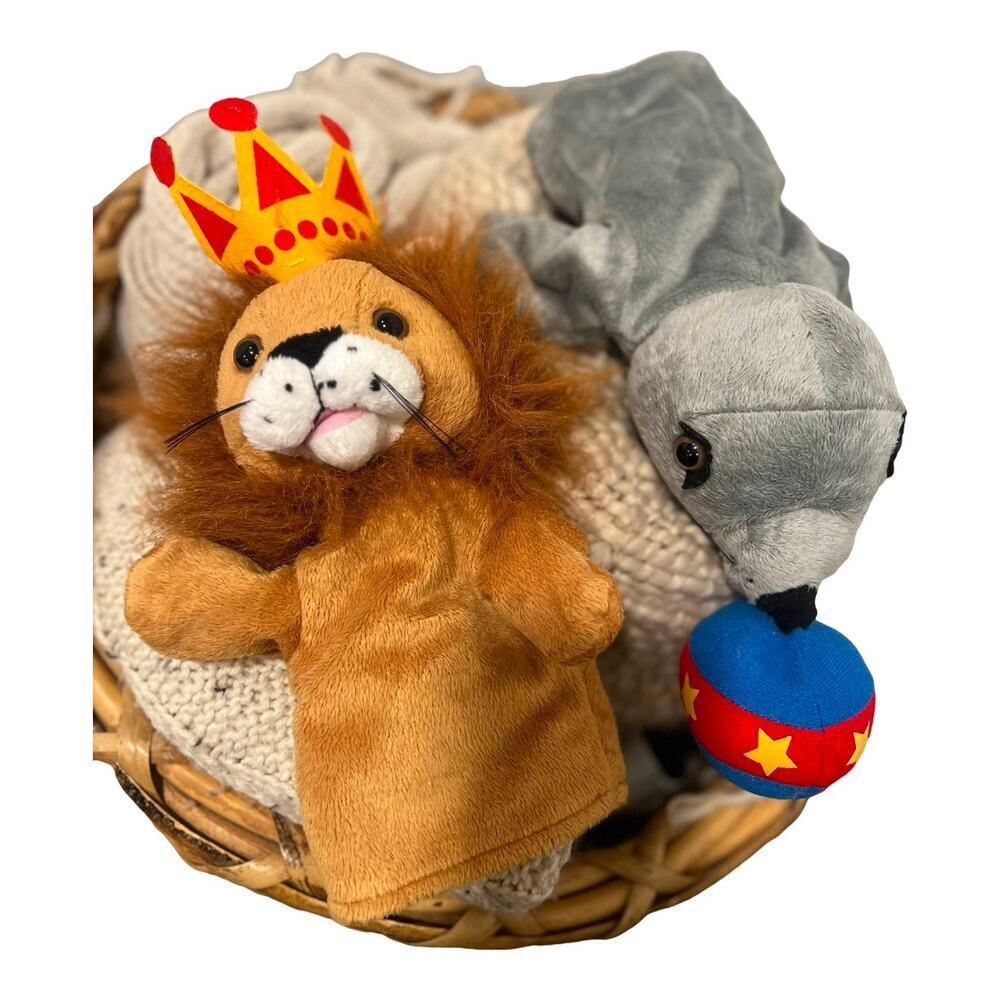 Restoration Hardware Baby & Child Circus Hand Puppets Lion Seal Set